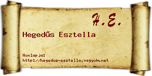 Hegedűs Esztella névjegykártya